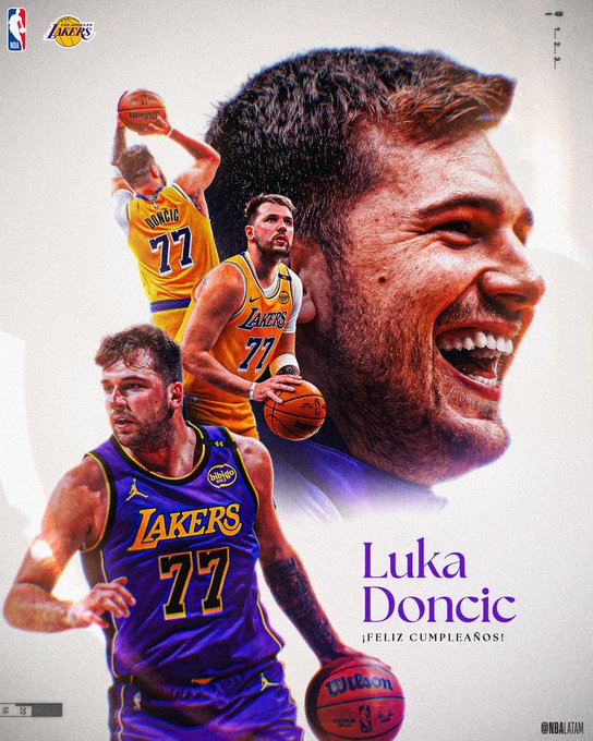 Luka Dončić con la camias de los lakers