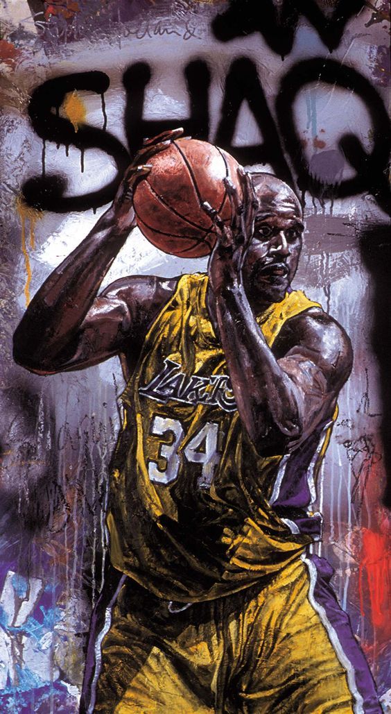 Shaquille O'Neal con el trofeo de la NBA