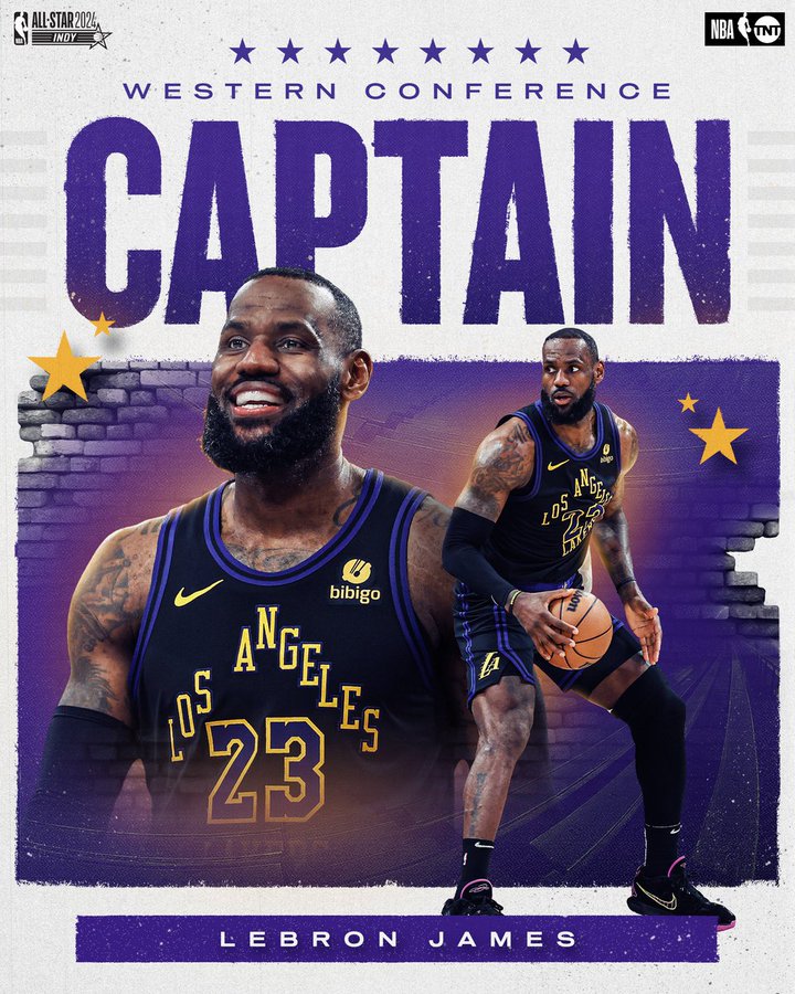 LeBron James como capitán del All-Star Game 2024